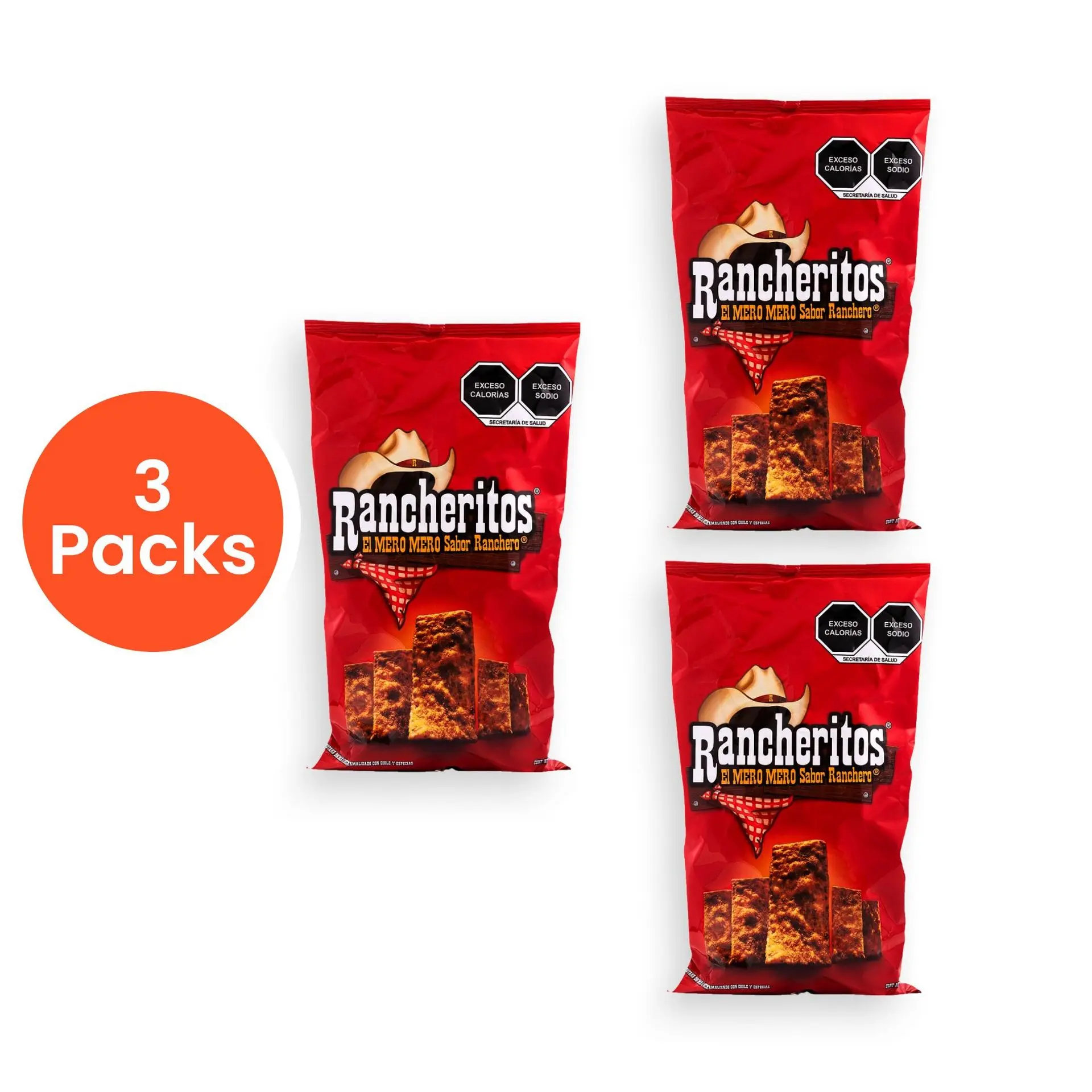 Sabritas Rancheritos Chips 145 g - 3 bags Snack Crispy Crunchy Flavor