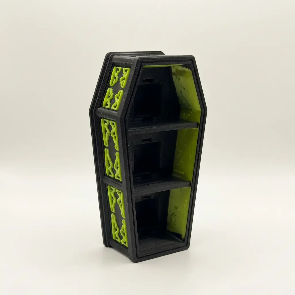 Sparkle Black Ornate - Neon Green(Keychain Version)