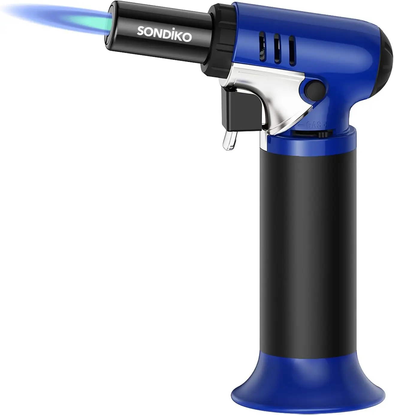 Sondiko Butane Torch Lighter with Visible Fuel Window, Refillable Soldering Torch with Adjustable Flame for Welding, Resin Art, Industrial (Butane Gas Not Included)