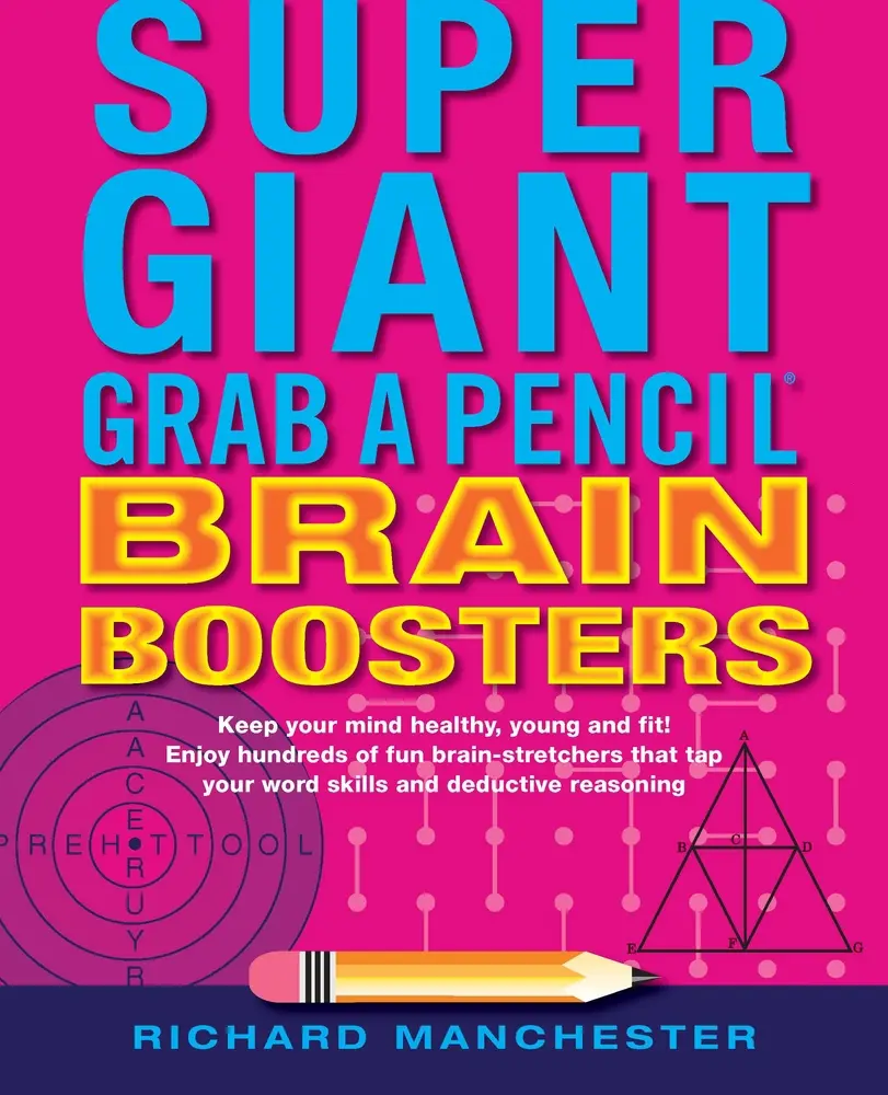 Used Bristol Park Books Super Giant Grab a Pencil Book of Brain Boosters - Paperback, English, Puzzles, Enhances Cognitive Skills, Suitable for All Ages, Fun And Entertaining