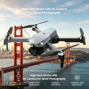 2026 Foldable Aerial M8 Pro Drone with 4K UHD EIS Anti-Shake Camera, GPS Precise Positioning System, 5G WiFi FPV Real-time Transmission,   Intelligent Obstacle Avoidance, Auto Return, 360° Stunt Roll, 2 Batteries for Adults Beginners Aerial Photography