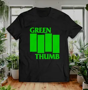 Green Thumb Flag of Thumbs Shirt, Funny Gardening Tee, Dark Botanical Graphic Tshirt, Gothic Plant Lover Shirt
