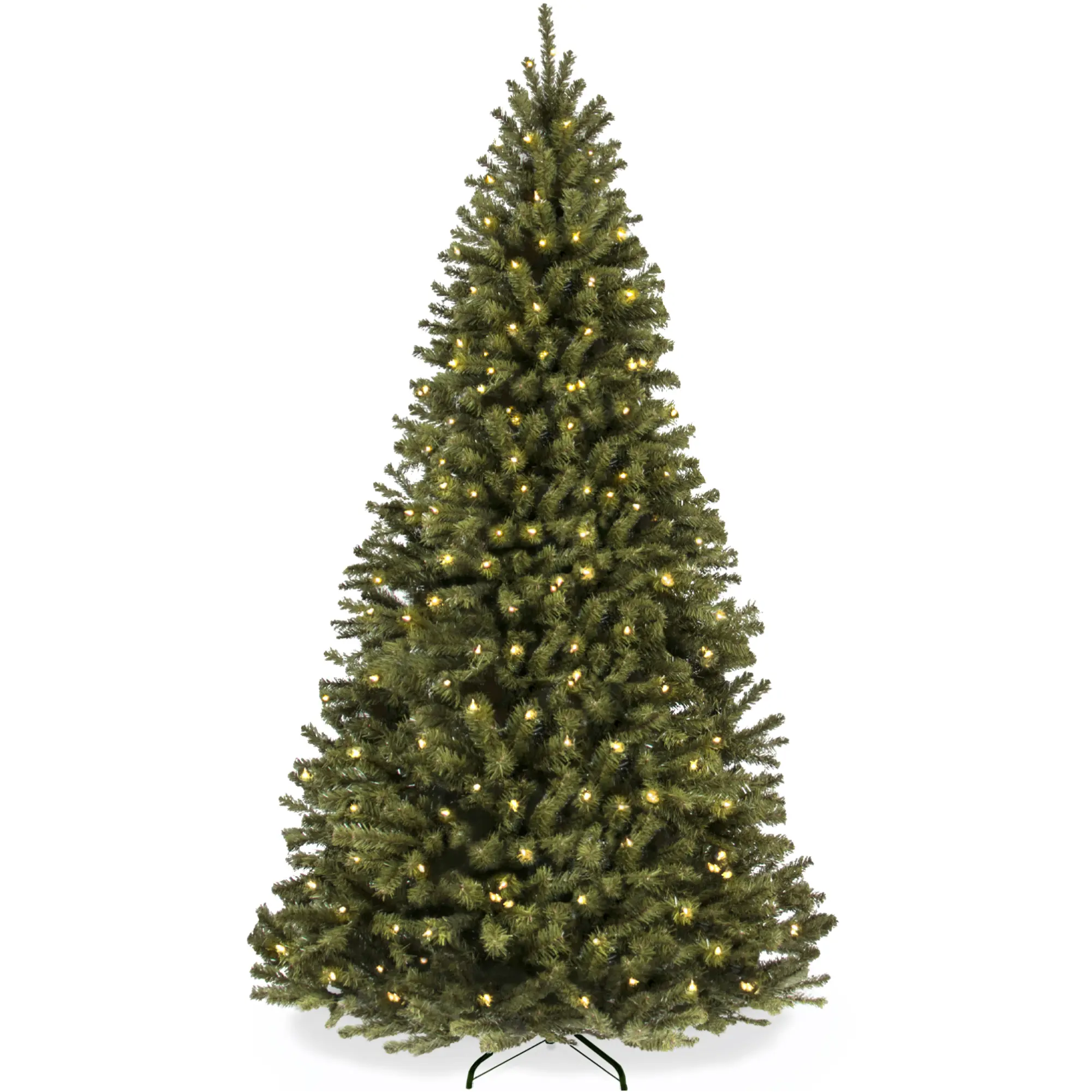 Best Choice Products Pre-Lit Spruce Artificial Christmas Tree w/ Easy Assembly, Metal Hinges & Foldable Base