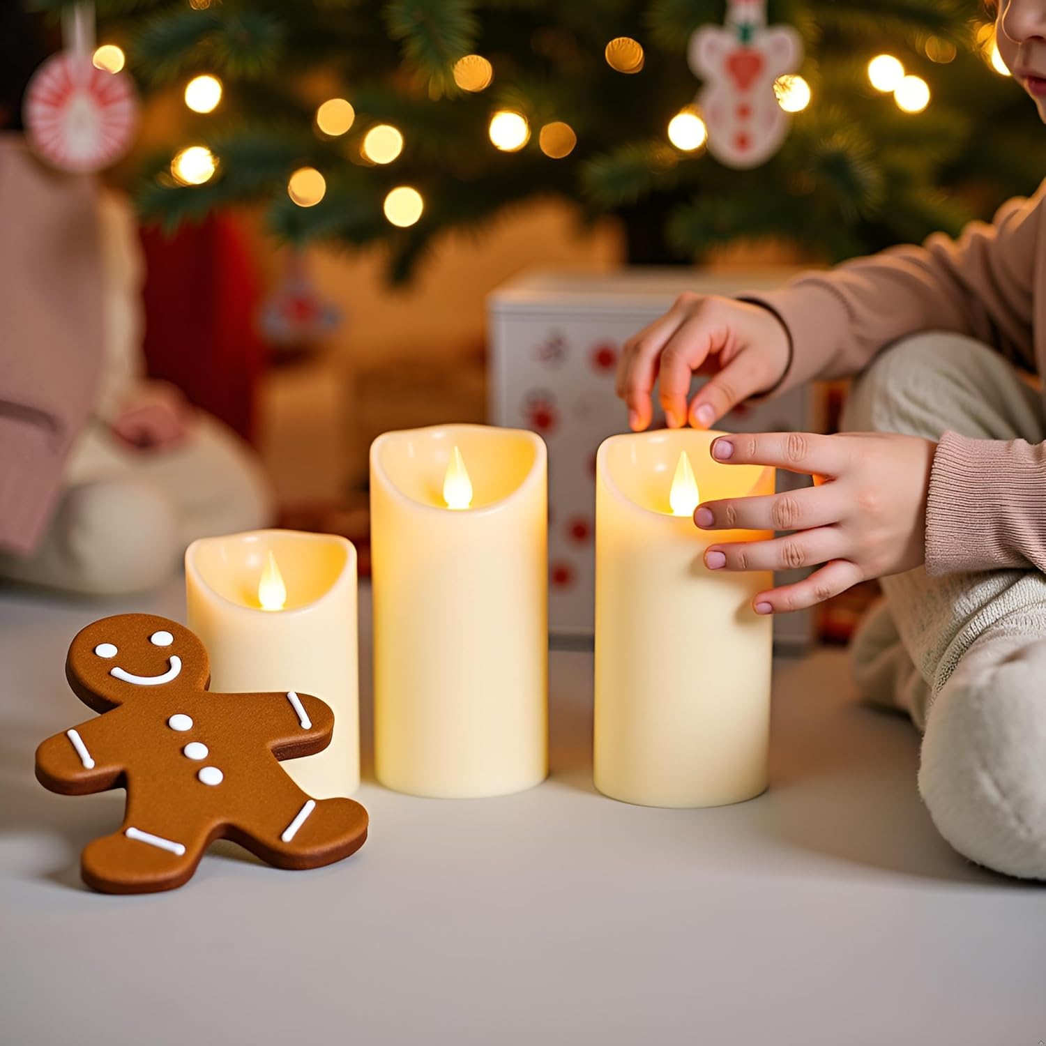 Flameless Candles Set of 3, LED Pillar Candles 4 5 6 Inch, Flickering Realistic Flame, Decorative Candles for Home Decor, Bedroom, Table Centerpiece, Wedding, Party, Holiday Ambiance