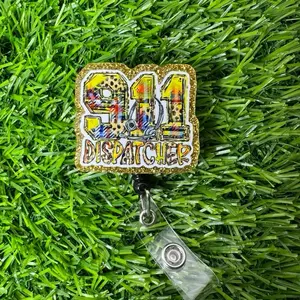 911 Dispatcher( gold )  badge Reel
