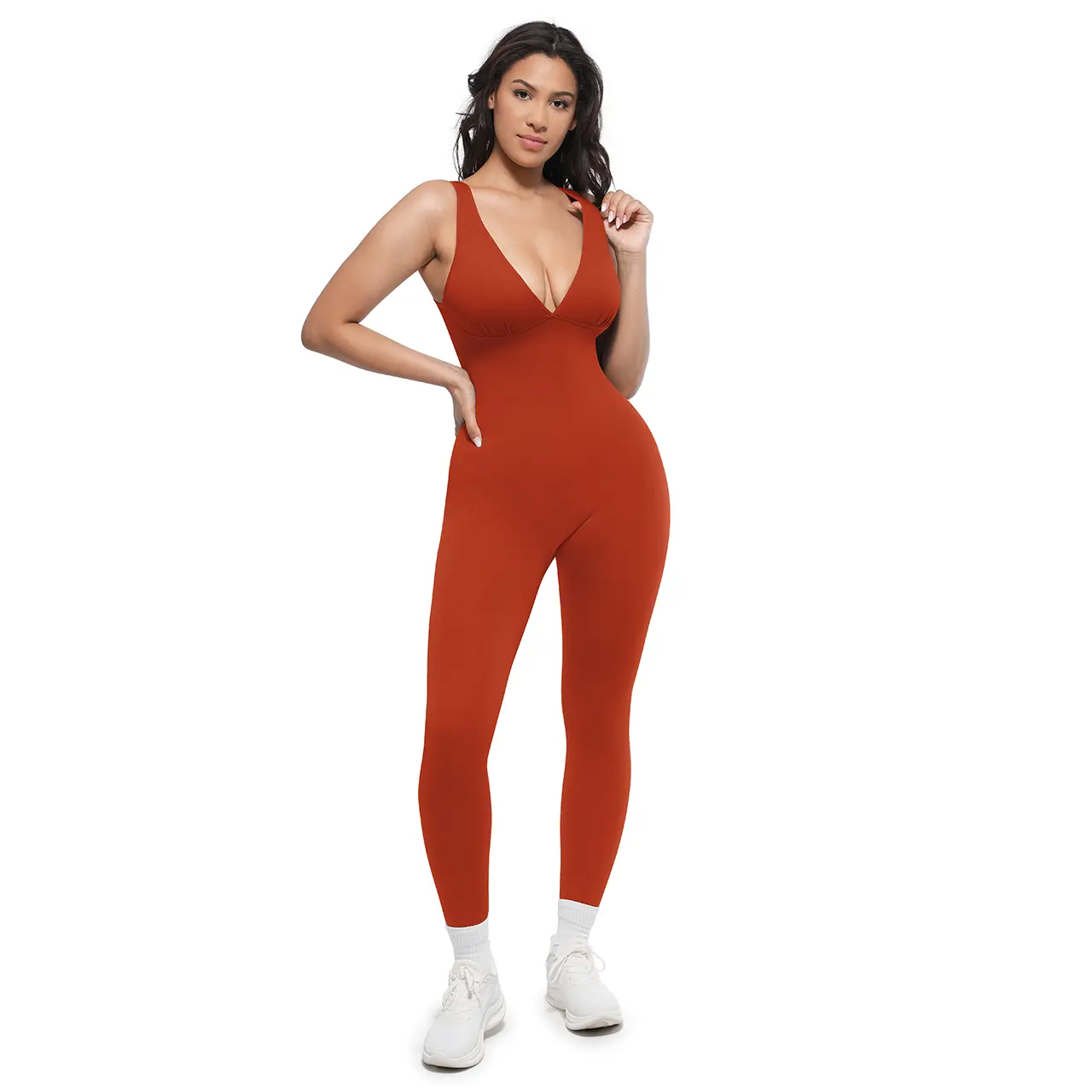 Shapellx Deep V Shapewear with Chest Support Breathable High-Waisted Tummy Control Basic Jumpsuit Shapellx Deep V Shapewear with Chest Support Breathable High-Waisted Tummy Control Basic Jumpsuit