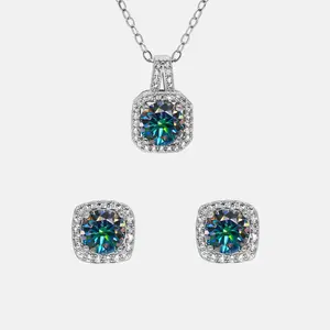 【220】New Year Promo Classical Synthetic Moissanite Necklace&Earrings Sets