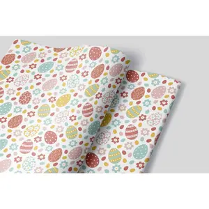 Spring Easter Egg Wrapping Paper, 20x29 in, Set of 3, Printed on 70# Uncoated Text Paper, Made in USA