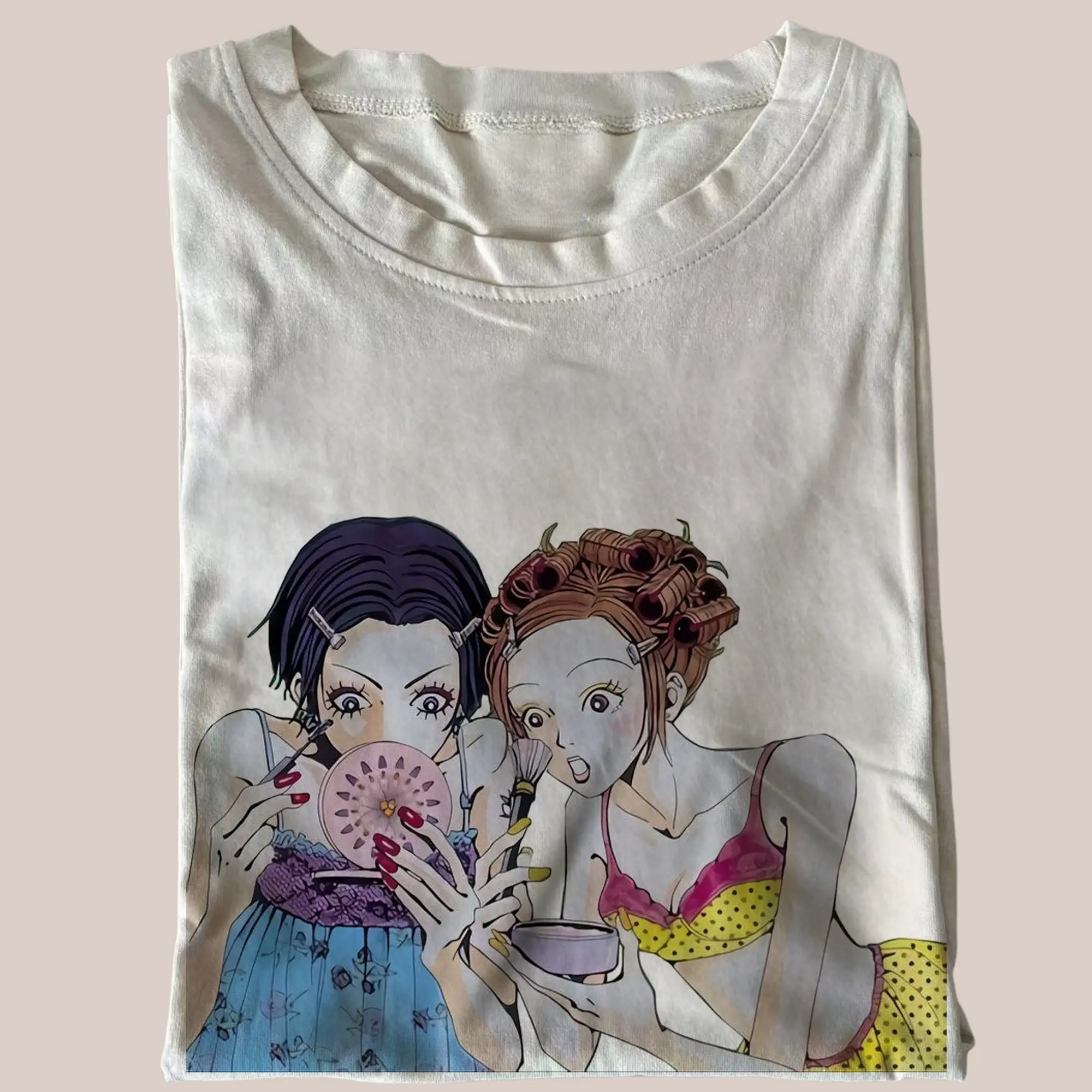 Nana Anime Vintage T-Shirt, Nana Komatsu Blast Makeup Graphic Tee, Retro Manga Aesthetic Streetwear Comfort, Shojo Anime Shirt, Otaku Gift