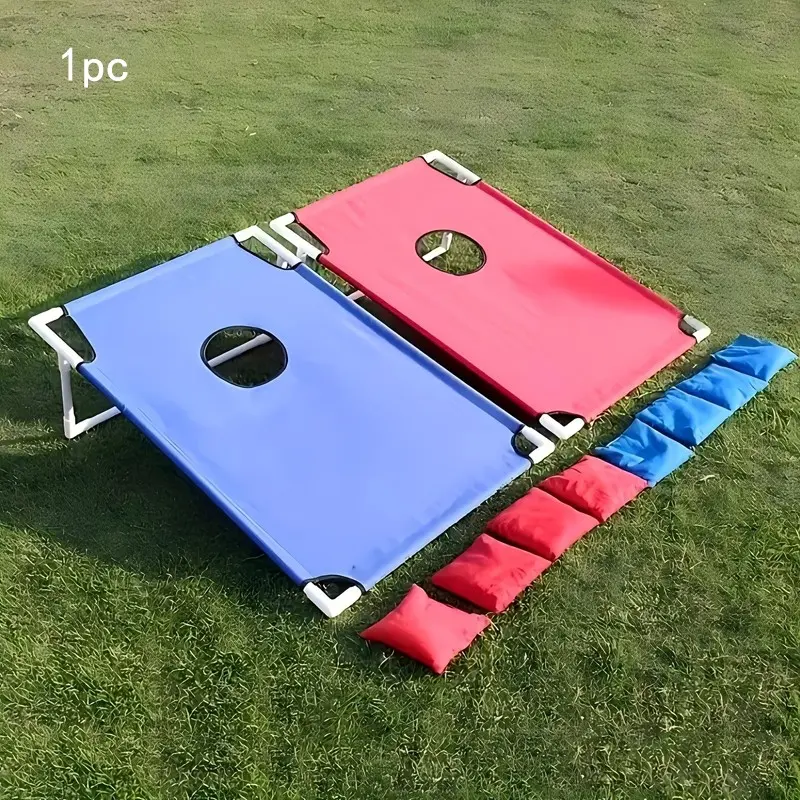 2025 Portable Sandbag Toss Game Set | Bean Bag, Foldable, Collapsible Design, Durable, 6 Sandbags Included - Red & Blue, Perfect for Family Outdoor Party Games, Camping, Backyard Fun & Holiday Gifts