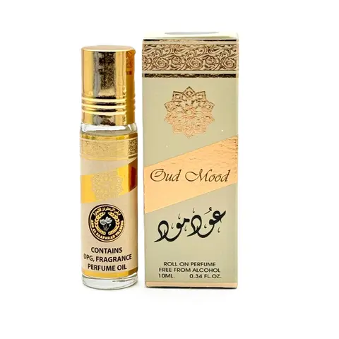 Ard Al Zafaran Oud Mood Roll On 0.34FL.OZ Unisex Floral Oriental Fragrance Alcohol-Free Perfume Oil for Men & Women