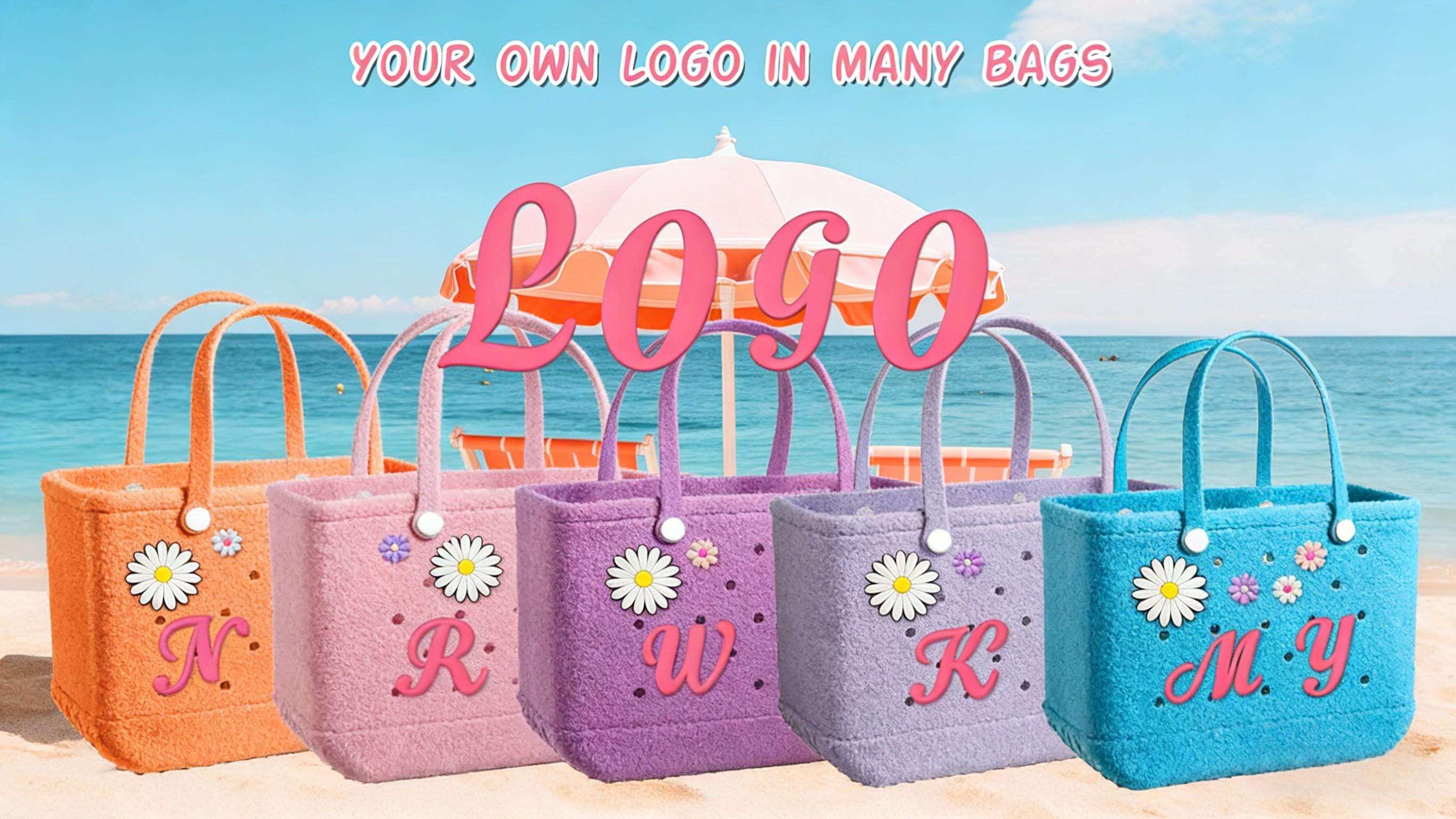 ISUNMEA 5 Pcs Letter Charms for Bogg Bag Accessories - Decorative Alphabet Charm for Handbag Beach Tote Bag