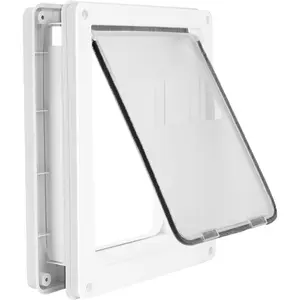 Large Doggie Door with Magnetic Locking Panel for Home Security - Durable & Weatherproof Outer Size 16.9x14in for Medium to Large Dogs, Cats, Pets. Easy to Install