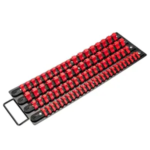 80 Slots Socket Organizer Rack, 3-Drive Combo Style (1/4",3/8",1/2"), Wall Mount & High Capacity Storage, for Garage & Auto Mechanics