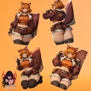 Squirrel Girl Rivals Waifu Decal Sticker 4 Pack