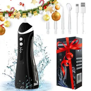 New Portable Oral Irrigator, 300ML Rechargeable Travel Cleaner, Waterproof Electric Flosser, Perfect Gift for Holidays and Valentine's Day