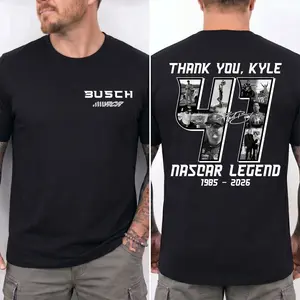 Kyle Busch Tribute Shirt, NASCAR Legend Memorial Tee, RIP Rowdy Shirt, Vintage NASCAR Tribute Top