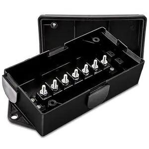 7-Way Junction Box for Trailer Cord Wiring [Brake & Light Control] 7-Pin Wire Cable Connection Terminal Waterproof Distribution Splice Block for RV Boat Camper Travel Utility Semi Trailer