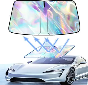 Foldable Anti-UV Windshield Sunshade Multipurpose Car Front Window Heat Protective Umbrella for Sedan SUVs Automotive Exterior Accessories Car Stuff Vehicle