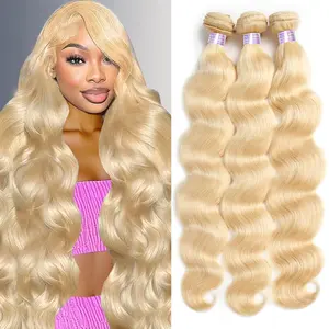 613 Blonde Body Wave Bundles Quick Weave Extensions Brazilian Virgin Human Hair Weave Bundles for Women