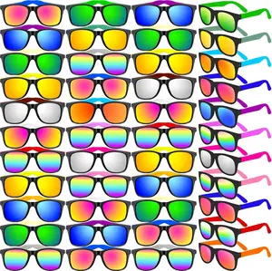 Oleitodh 64/120 PCS Sunglasses Party Favors Bulk,Neon Sunglasses with UV Protection for Adults Kids Boys Girls Pool Beaach