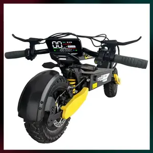 Wynville Electric Scooter for Adults 1200W Dual Motors 53Mph High Speed 60V 38Ah Battery 60Mile Range Independent Suspensions Disc Oil Brakes Foldable with 11 Inch Off-road Tire