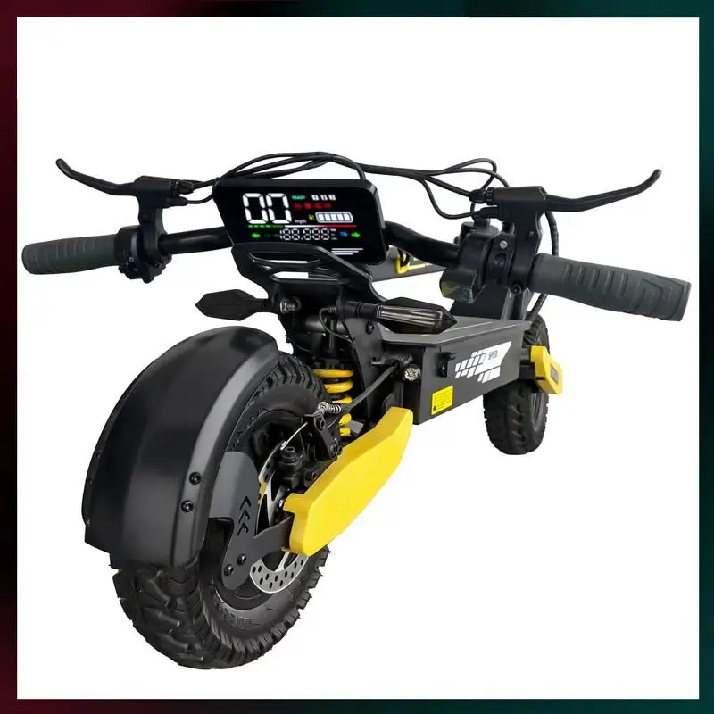 Wynville Electric Scooter for Adults 1200W Dual Motors 53Mph High Speed 60V 38Ah Battery 60Mile Range Independent Suspensions Disc Oil Brakes Foldable with 11 Inch Off-road Tire