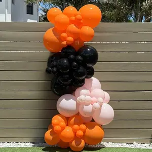 HALLOWEEN BALLOON GARLAND KIT - PASTEL PINK & ORANGE