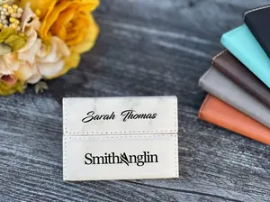 Personalized Vegan Leather Business Card Holder