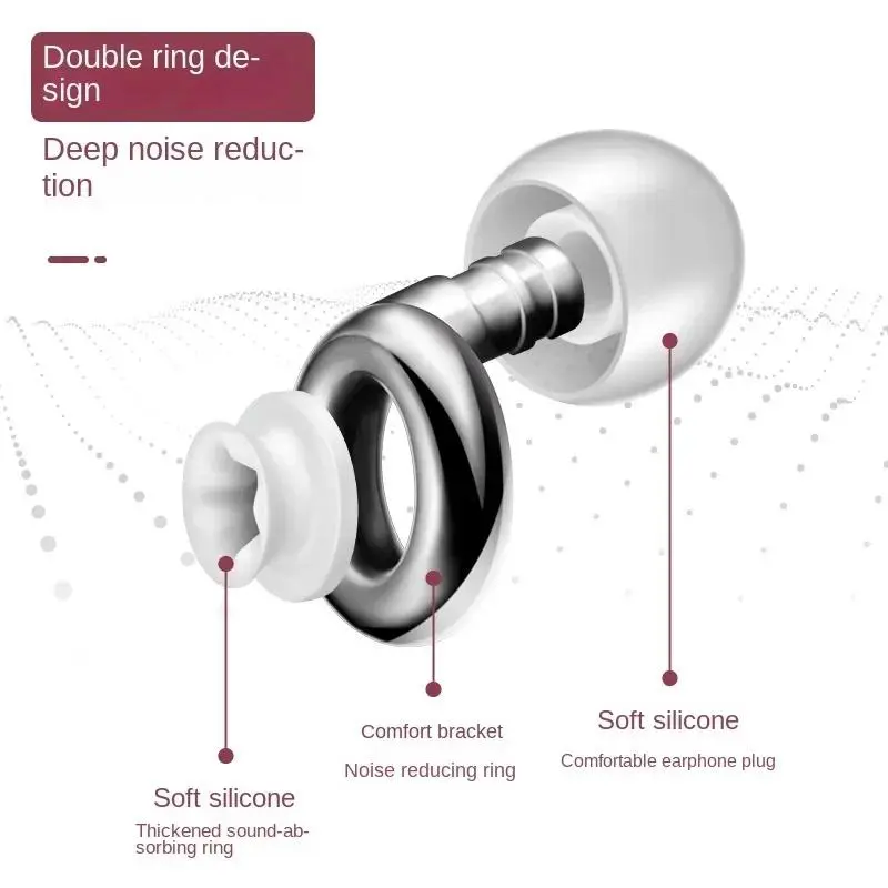 Silicone Earplugs for Swimming Sleep Noise Cancellation Noise Reduction - Soundproof Reduce Disturbances - Quality Loop Earplugs Supplies (Random Color)