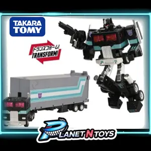 Transformers Missing Link C-01N Nemesis Prime with Container, Energon Axe, and Autobot Matrix of Leadership Takara Tomy Tomica