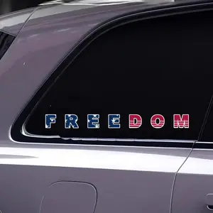 Patriotic American Flag Freedom Decal Car Stickers - Easy-Apply Self-Stick National Pride Decal for Cars, Laptops