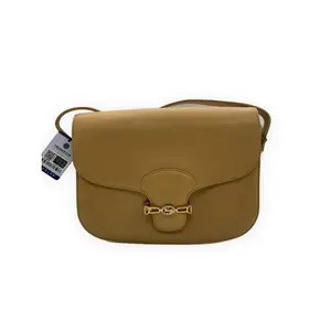 Pre-owned Celine Smooth calfskin leather Shoulder Bags Box Bag Mustard yellow Excellent S014260408003
