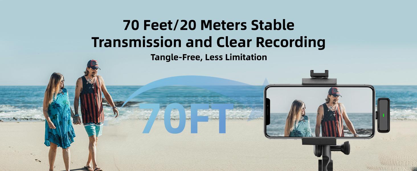 Wireless USB Microphone — Compatible with PC, Laptops, iPhone, and Android Devices — Wireless Lavalier Microphone with Noise Cancellation and 24-Hour Charging Case Wireless USB Microphone — Compatible with PC, Laptops, iPhone, and Android Devices — Wireless Lavalier Microphone with Noise Cancellation and 24-Hour Charging Case