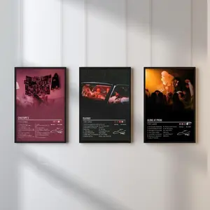 [Sale off up to 50%] [No frame, Free Ship] Set of 3 T0ry Lanez Album Poster Bundle