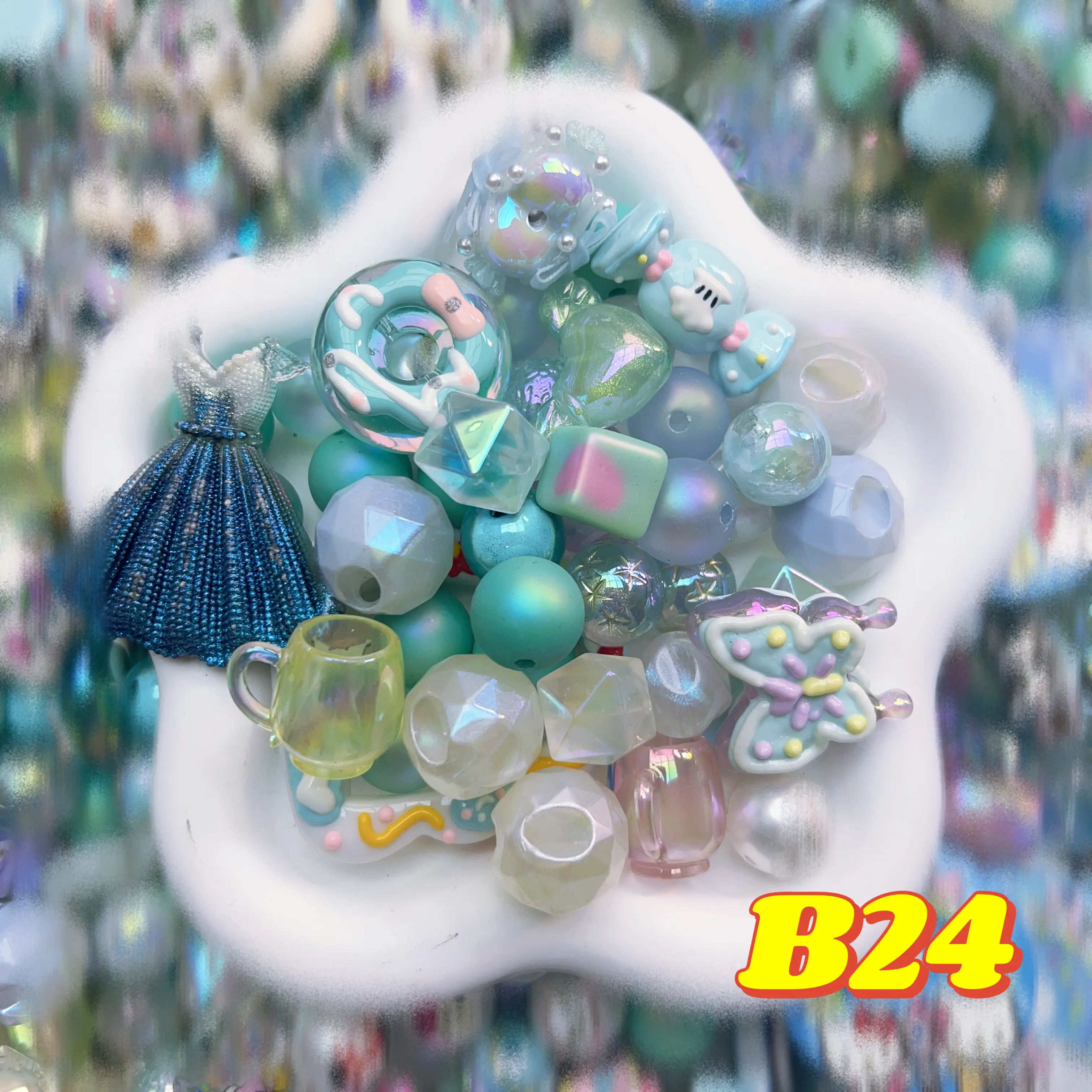Rainbow-[B-series Beads Feast] Mega Discounts for All Kinds| Acrylic Beads for DIY Crafts| Mountain Top Packing