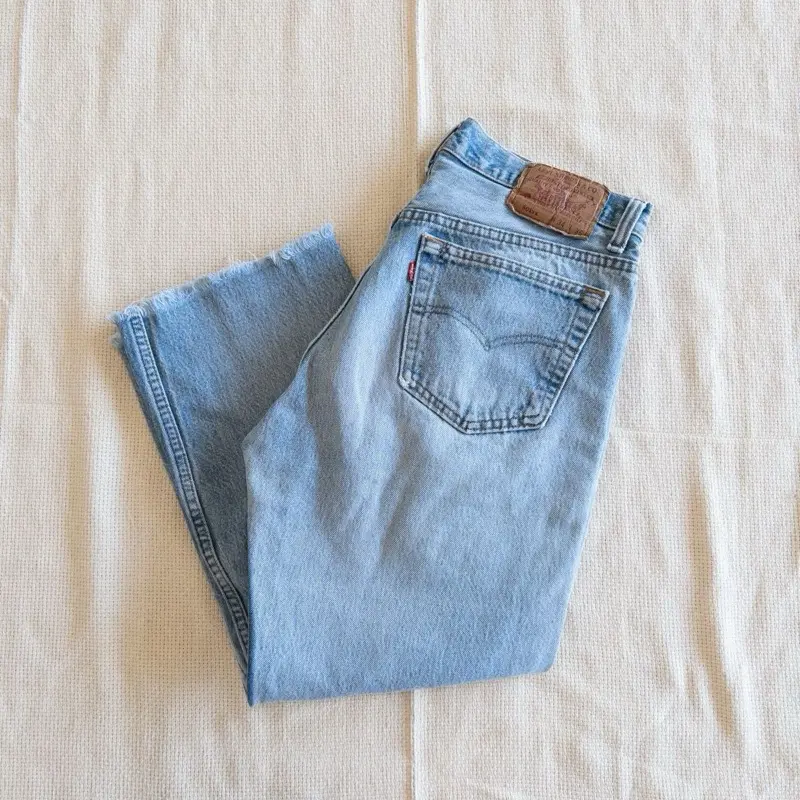 Vintage 1990s Light Wash Straight Leg Denim Jeans W34 L36