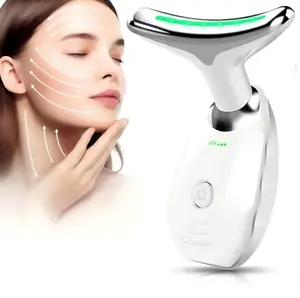 Upgraded  guasha-Facial and Neck Massager, 7 Color LED Light Therapy for Face, Face Lift Device,Beauty Face Massager Tools for Skin Care, Helps lymphatic drainage,Gift