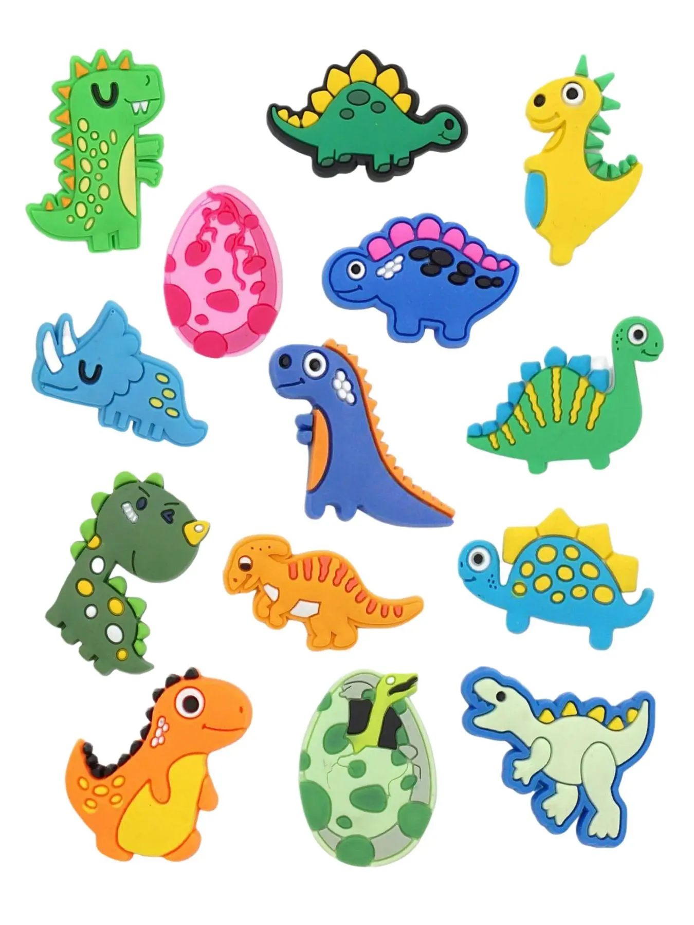 14-Pack Dinosaur Shoe Charms Set, Shoe Decoration, Shoe Embellishment, Unisex Sporty Fun Resin Animal Designs, Perfect for Birthdays, Parties, Christmas Gifts