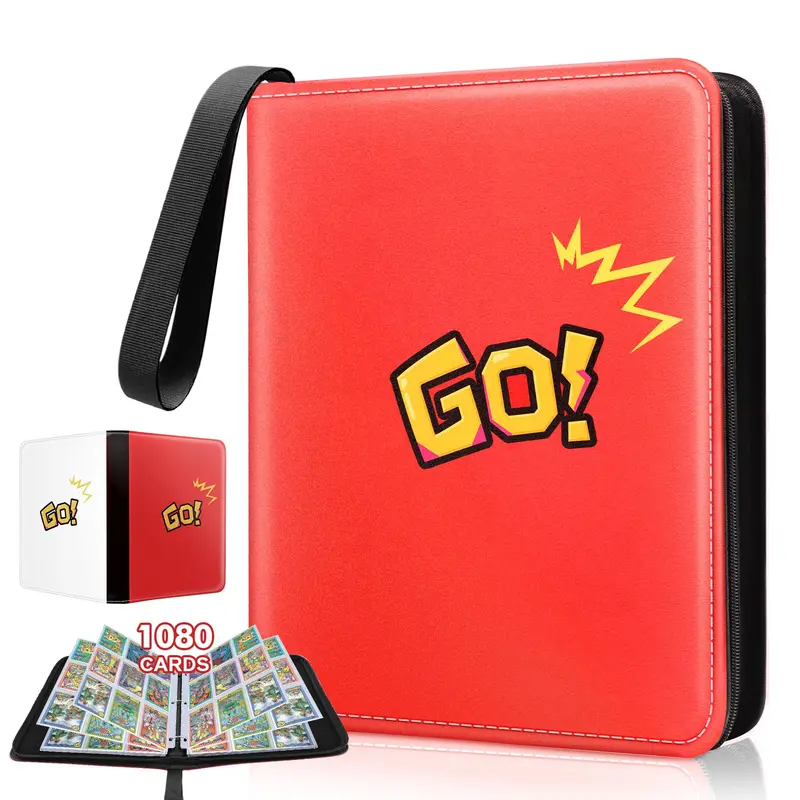 pokemon go card binder Amazon.com: 1280+ Cards 20 Pocket Card Binder Collector Card Album - Pages  Compatible with Pokemon Cards, Sports Cards, Yugioh, MTG and Other TCG