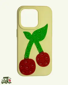 The Phone Garden Suction Cup Phone Holder | Fruit | Cherry | Hand-Free Mount for Mirror | Tiktok Viral Phone Accessory