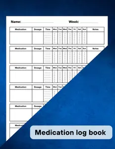 Medication log book: 104-Week Daily Medicine Tracker Journal (2 YearsTracker),Monday to Sunday Medication Record