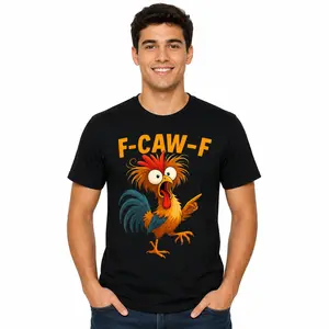 Funny Bird Chicken Whisperer Rooster T-Shirt  Funny  Tees Basic  Fashion  Top Casual Round Neck