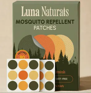 Luna Naturals Mosquito Repellent Patches | 1 PK - 90 Patches | Fresh & Herbal