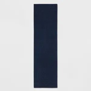 2'x7' Washable Solid Machine Tufted Runner Rug Blue - Threshold 2'x7' Washable Solid Machine Tufted Runner Rug Blue - Threshold