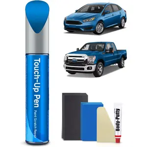 E Velocity Blue Metallic Touch Up Paint Kit Compatible with Ford Exact Match Car Scratch Repair Touch Up Paint Kit