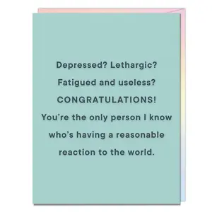 Reaction to the World Encouragement / Friendship Card Reaction to the World Encouragement / Friendship Card