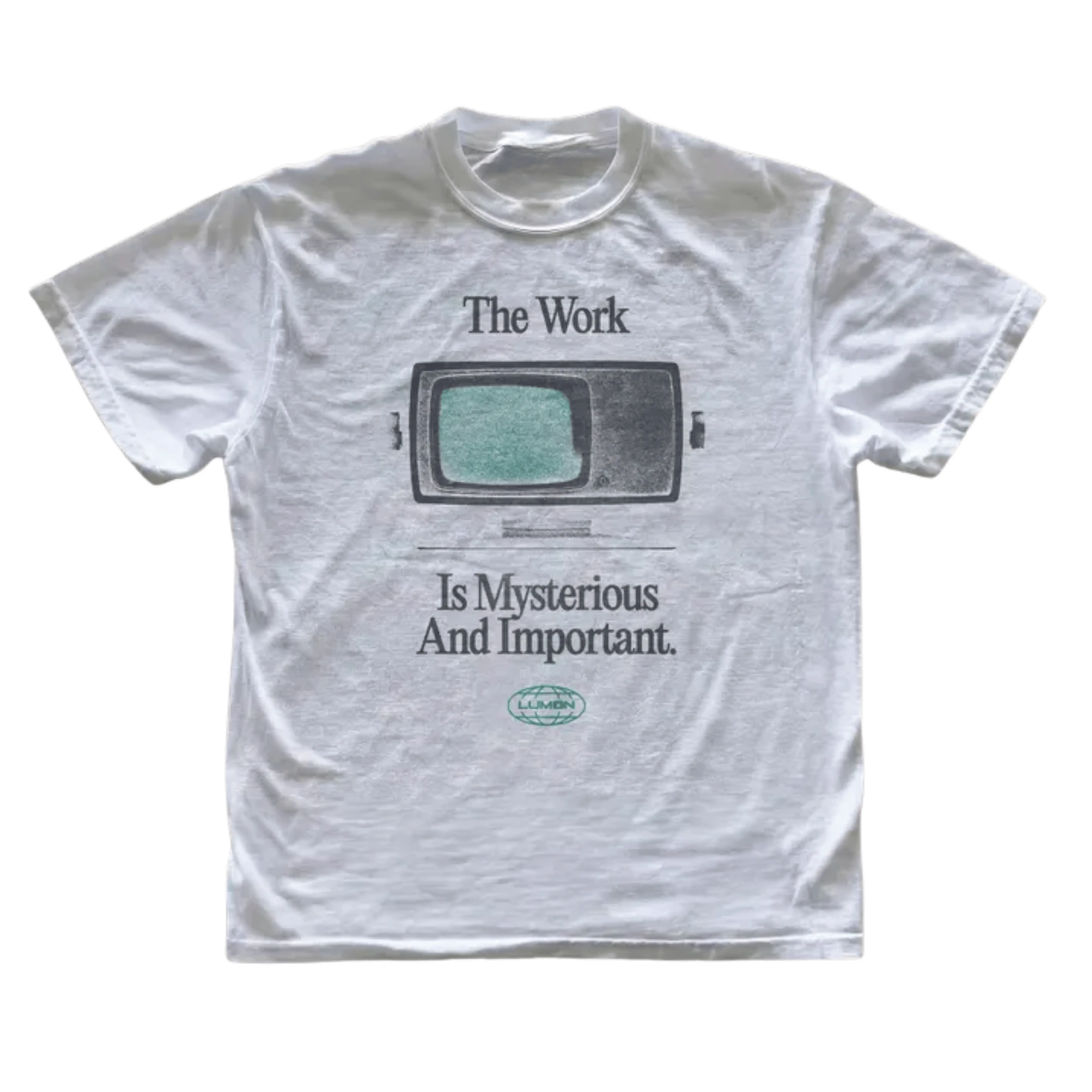 Gildan Men's and Women's T-Shirt, Vintage Lumon Industries Graphic Tee, Severance Apple TV Shirt, Mark Scout Top, The Work Is Mysterious And Important Quote, CRT Monitor Terminal Logo, Retro Sci Fi Thriller Merch, Bootleg Apparel, Gift for Fans, Unisex
