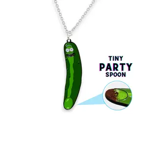Interdimensional Pickle Spoon Pendant - Festival and Rave Jewelry Limited Edition
