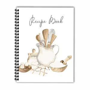 Handmade Spiral Recipe Notebook, Kitchen Cooking Collection Journal, Durable Coil Binding, Perfect Gift for Cooks & Bakers